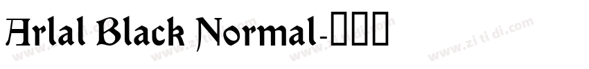 Arlal Black Normal字体转换